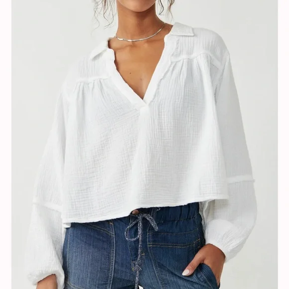 フリーピープル Free People Yucca Double Cloth レディース シャツ トップス Optic White Free People | Tops | Free People Nwot Yucca Double Cloth Top